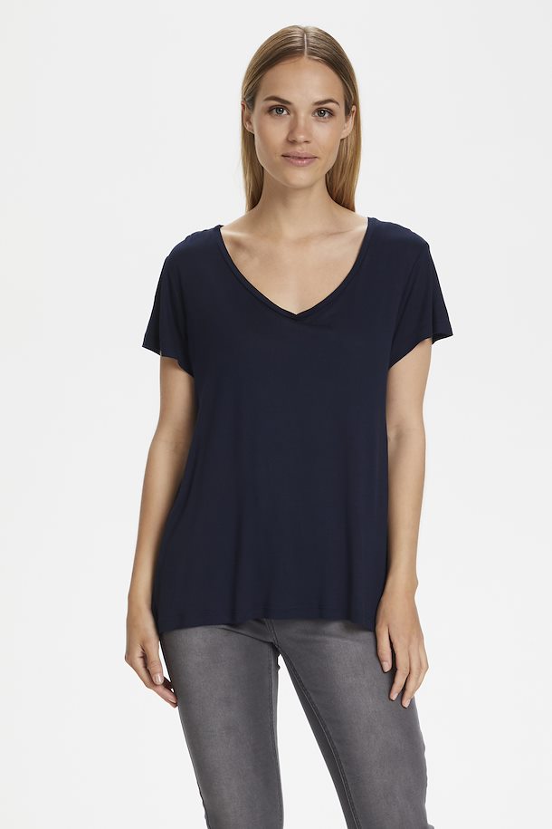 Women's Relaxed Fit V-Neck in Midnight